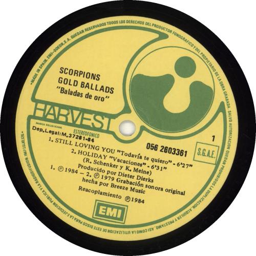 Scorpions Balada De Oro 12" vinyl single (12 inch record / Maxi-single) Spanish SCO12BA690253