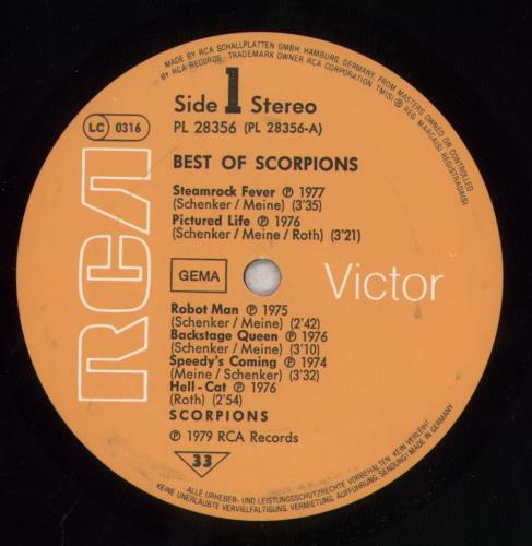 Scorpions Best Of Scorpions vinyl LP album (LP record) German SCOLPBE835918
