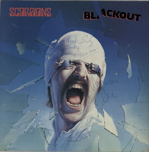 Scorpions Blackout - Fully Autographed vinyl LP album (LP record) UK SCOLPBL575180