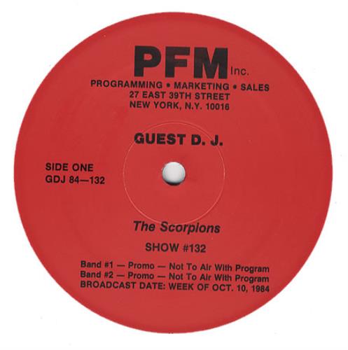 Scorpions Guest Dj vinyl LP album (LP record) US SCOLPGU126700