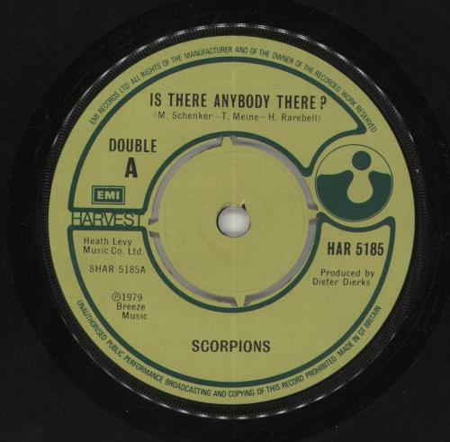 Scorpions Is There Anybody There ? 7" vinyl single (7 inch record / 45) UK SCO07IS623729