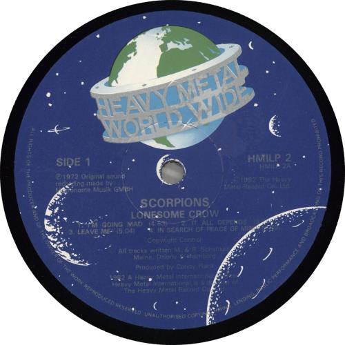 Scorpions Lonesome Crow vinyl LP album (LP record) UK SCOLPLO714555