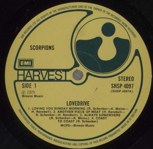 Scorpions Lovedrive - 1st - VG+ vinyl LP album (LP record) UK SCOLPLO857481
