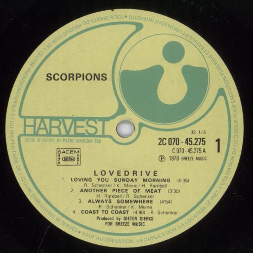 Scorpions Lovedrive vinyl LP album (LP record) French SCOLPLO892003