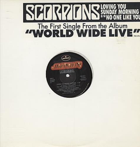 Scorpions Loving You Sunday Morning 12" vinyl single (12 inch record / Maxi-single) US SCO12LO92555