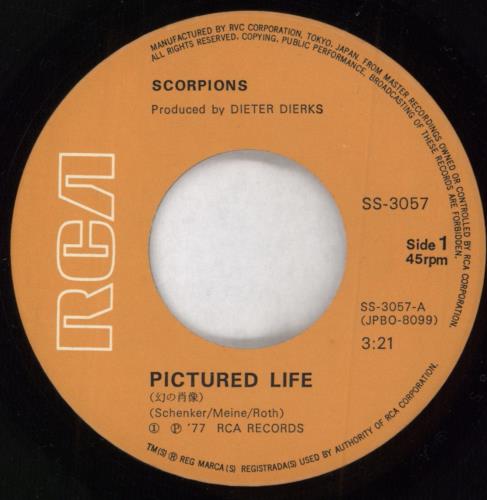 Scorpions Pictured Life 7" vinyl single (7 inch record / 45) Japanese SCO07PI421537