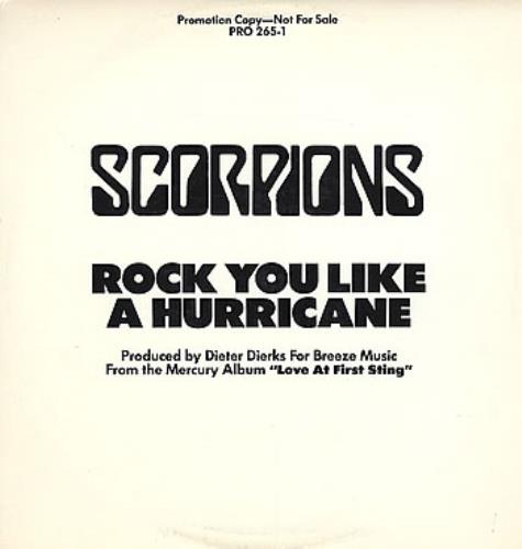 Scorpions Rock You Like A Hurricane 12" vinyl single (12 inch record / Maxi-single) US SCO12RO125088