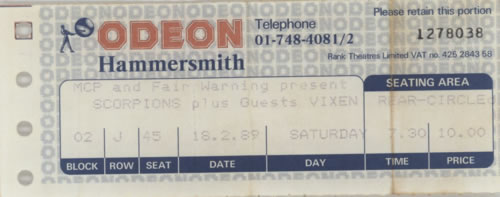 Scorpions Savage Amusement + Ticket Stub tour programme UK SCOTRSA596767