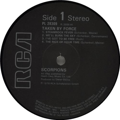 Scorpions Taken By Force - 2nd vinyl LP album (LP record) UK SCOLPTA687607