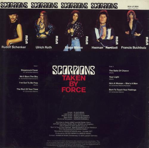Scorpions Taken By Force vinyl LP album (LP record) UK SCOLPTA790965