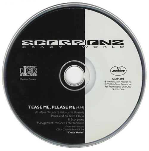 Scorpions Tease Me, Please Me CD single (CD5 / 5") Canadian SCOC5TE430286