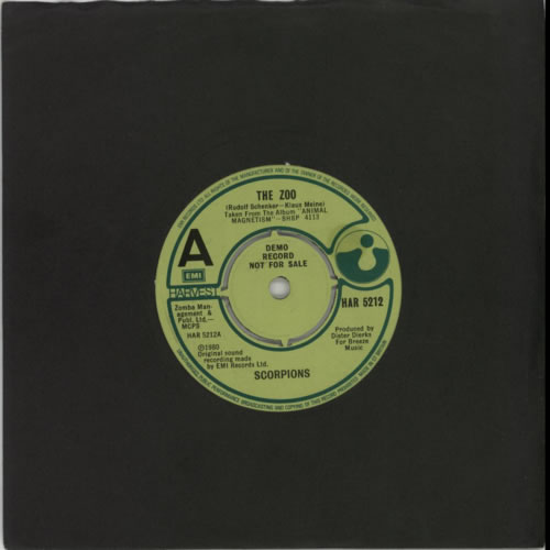 Scorpions The Zoo 7" vinyl single (7 inch record / 45) UK SCO07TH600257
