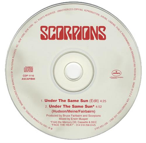 Scorpions Under The Same Sun CD single (CD5 / 5") US SCOC5UN97569