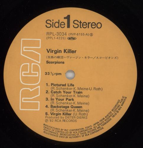 Scorpions Virgin Killer - Banned Sleeve vinyl LP album (LP record) Japanese SCOLPVI438924