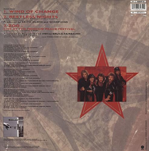 Scorpions Wind Of Change - Red Vinyl - EX 12" vinyl single (12 inch record / Maxi-single) UK SCO12WI44371