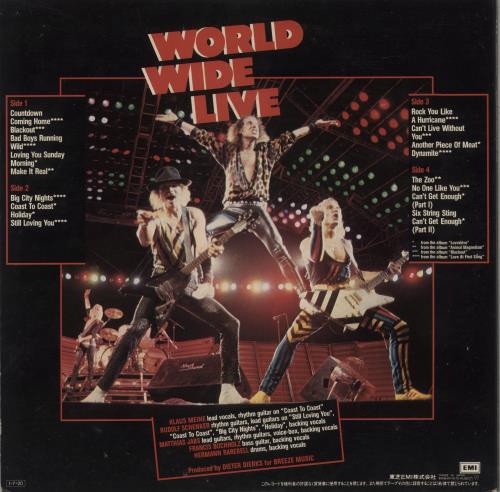 Scorpions World Wide Live + Poster 2-LP vinyl record set (Double LP Album) Japanese SCO2LWO376082