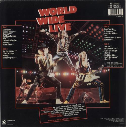 Scorpions World Wide Live 2-LP vinyl record set (Double LP Album) UK SCO2LWO277079