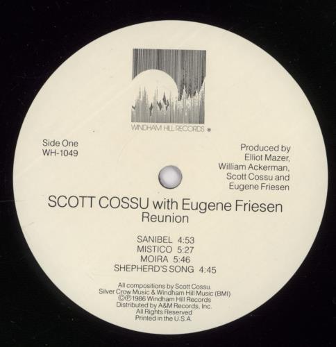 Scott Cossu Reunion vinyl LP album (LP record) US UF7LPRE892623