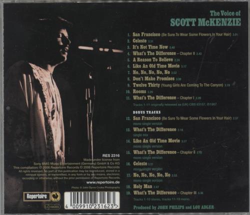Scott McKenzie The Voice Of Scott McKenzie CD album (CDLP) German SMZCDTH805238