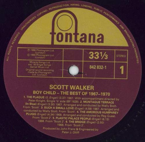Scott Walker Boy Child - The Best Of 1967-1970 vinyl LP album (LP record) UK SWLLPBO444216