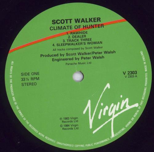 Scott Walker Climate Of Hunter - VG vinyl LP album (LP record) UK SWLLPCL832541