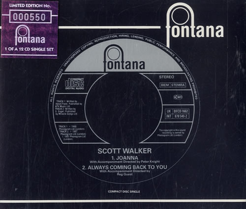 Scott Walker Joanna CD single (CD5 / 5") UK SWLC5JO546141