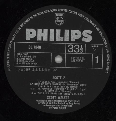 Scott Walker Scott 2 - VG vinyl LP album (LP record) UK SWLLPSC571787