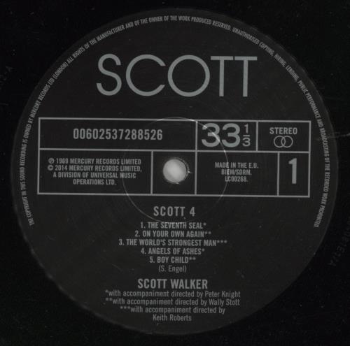 Scott Walker Scott 4 - 180gm vinyl LP album (LP record) UK SWLLPSC866897