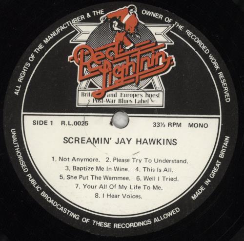 Screamin' Jay Hawkins Screamin' The Blues vinyl LP album (LP record) UK SJWLPSC348388