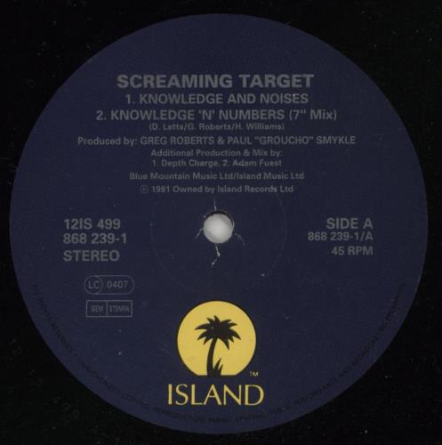 Screaming Target Knowledge 'N' Numbers 12" vinyl single (12 inch record / Maxi-single) UK S.T12KN625832