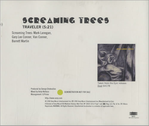 Screaming Trees Traveler CD single (CD5 / 5") US SCTC5TR509574