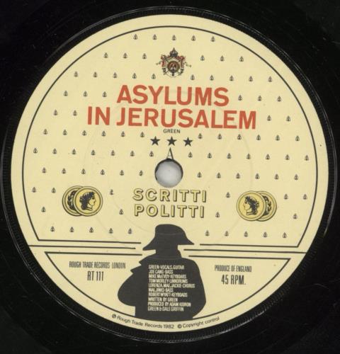 Scritti Politti Asylums In Jerusalem 7" vinyl single (7 inch record / 45) UK SCR07AS163236