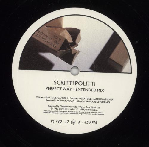 Scritti Politti Perfect Way 12" vinyl single (12 inch record / Maxi-single) UK SCR12PE174017