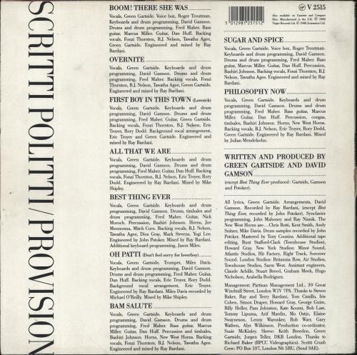 Scritti Politti Provision vinyl LP album (LP record) UK SCRLPPR240870