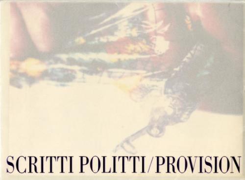 Scritti Politti Provision memorabilia US SCRMMPR560546