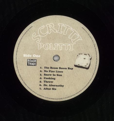 Scritti Politti White Bread Black Beer vinyl LP album (LP record) UK SCRLPWH872699