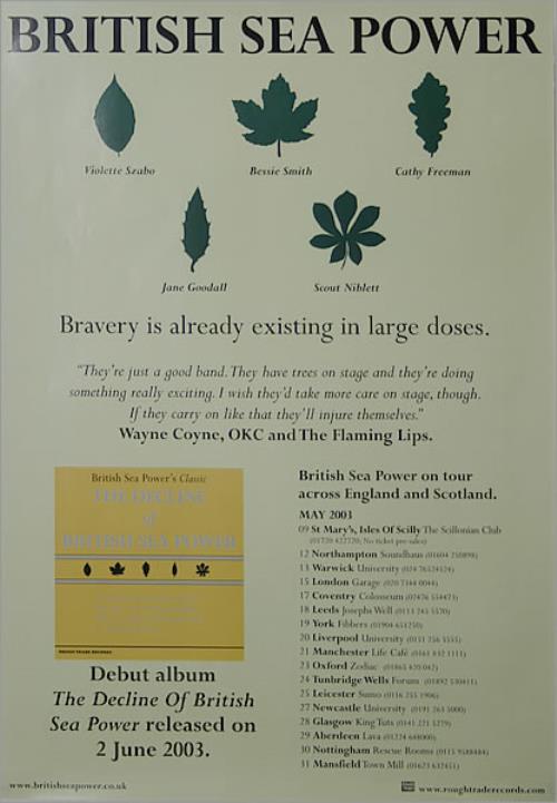 Sea Power British Sea Power poster UK BPWPOBR455768