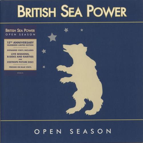 Sea Power Open Season - Blue Vinyl / Picture Disc - Numbered Sleeve 2-LP vinyl record set (Double LP Album) UK BPW2LOP786305