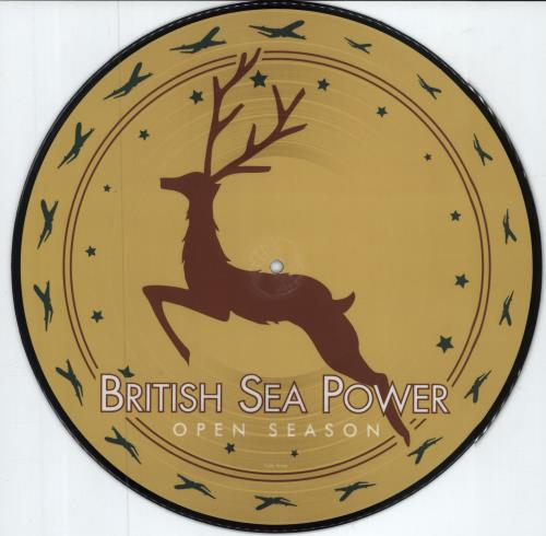 Sea Power Open Season - Blue Vinyl / Picture Disc - Numbered Sleeve 2-LP vinyl record set (Double LP Album) UK BPW2LOP786305