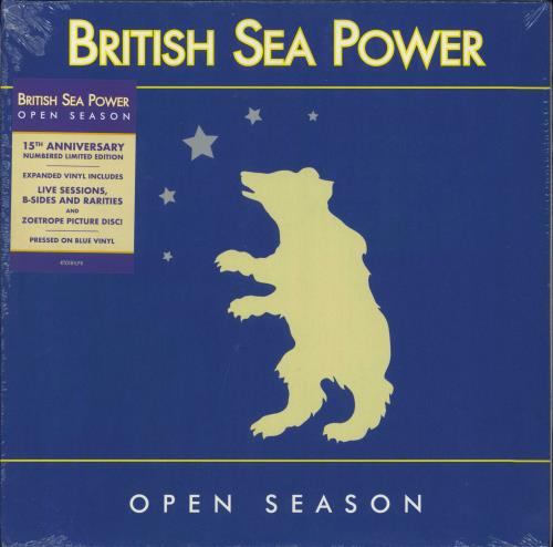 Sea Power Open Season - Blue Vinyl/Picture Disc - Sealed 2-LP vinyl record set (Double LP Album) UK BPW2LOP817189