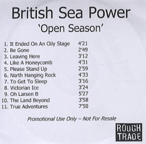 Sea Power Open Season CD-R acetate UK BPWCROP322135