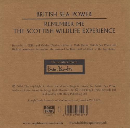 Sea Power Remember Me - Rosa Panets 7" vinyl single (7 inch record / 45) UK BPW07RE290940