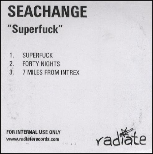 Seachange Superf**k CD-R acetate UK A/ACRSU253121