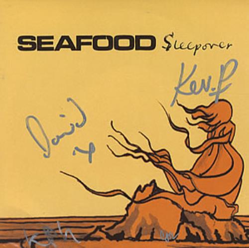 Seafood Sleepover - Fully Autographed 7" vinyl single (7 inch record / 45) UK SEF07SL306101