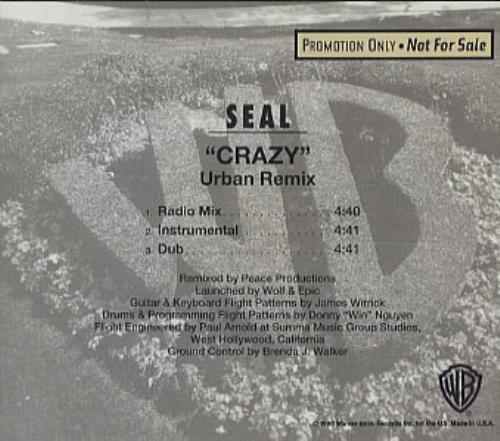 Seal Crazy Urban Remix CD single (CD5 / 5") US SEAC5CR22692