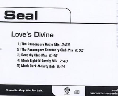 Seal Love's Divine CD single (CD5 / 5") US SEAC5LO274870