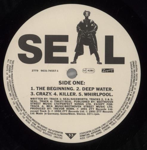 Seal Seal vinyl LP album (LP record) UK SEALPSE240846