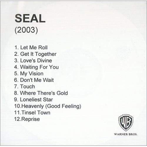 Seal Two Thousand & Three 2003 CD-R acetate UK SEACRTW256238