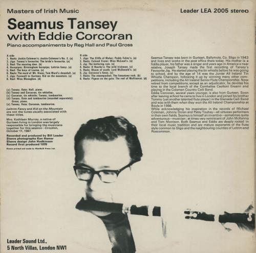Seamus Tansey Seamus Tansey vinyl LP album (LP record) UK U7BLPSE762139