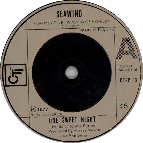 Seawind One Sweet Night 7" vinyl single (7 inch record / 45) UK 9SW07ON644202